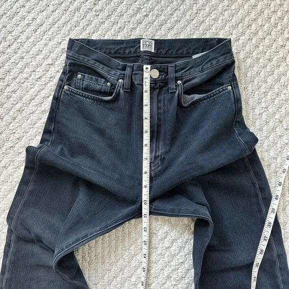 Toteme Black Regular Fit Straight Jeans - Picture 8 of 9
